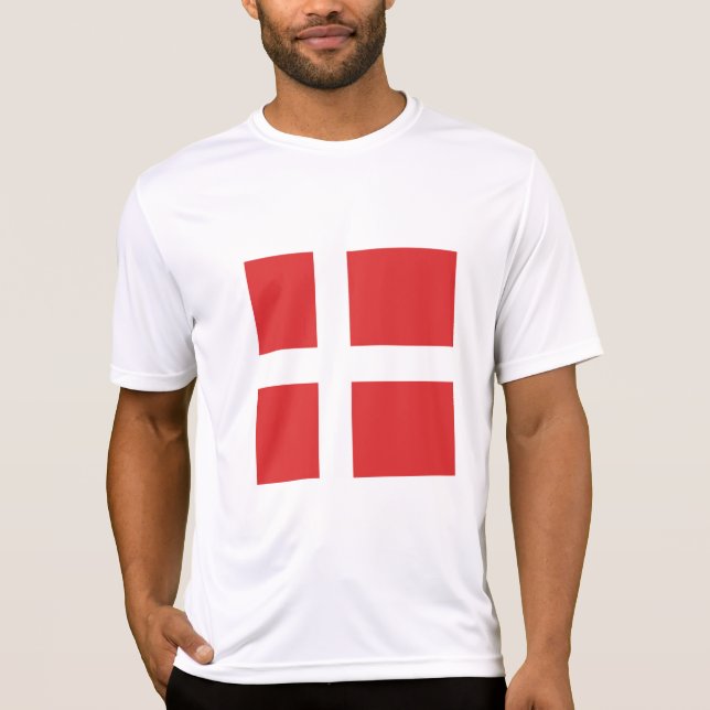 Camiseta Bandera de Dinamarca (Anverso)