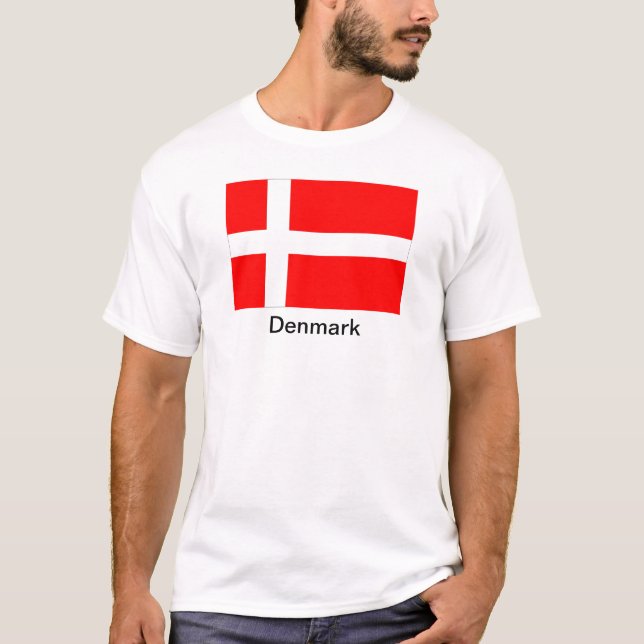 Camiseta Bandera de Dinamarca (Anverso)