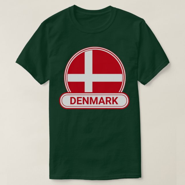 Camiseta Bandera de Dinamarca (Diseño del anverso)