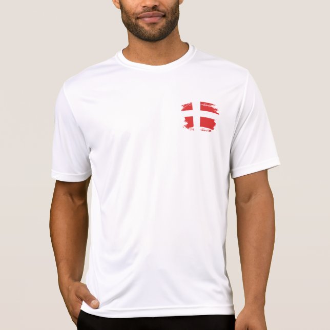 Camiseta Bandera de Dinamarca (Anverso)