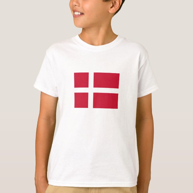 Camiseta Bandera de Dinamarca (Anverso)