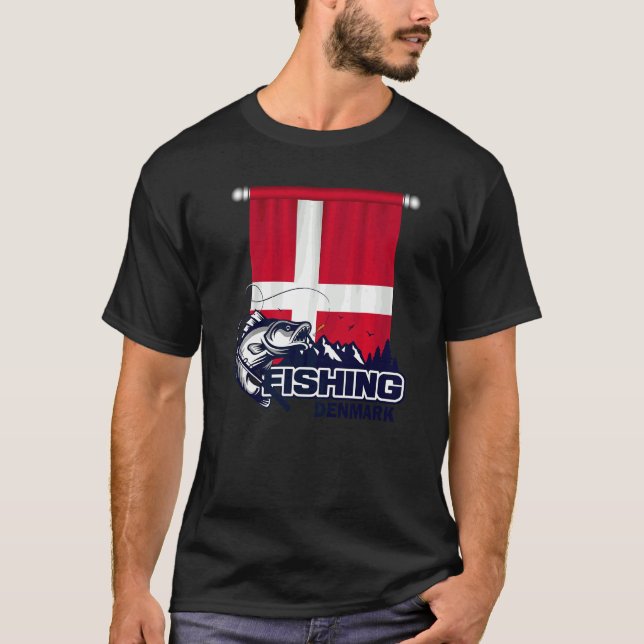 Camiseta Bandera De Dinamarca Pesca En Dinamarca (Anverso)