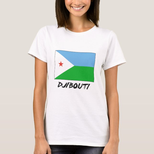 Camiseta Bandera de Djibouti (Anverso)