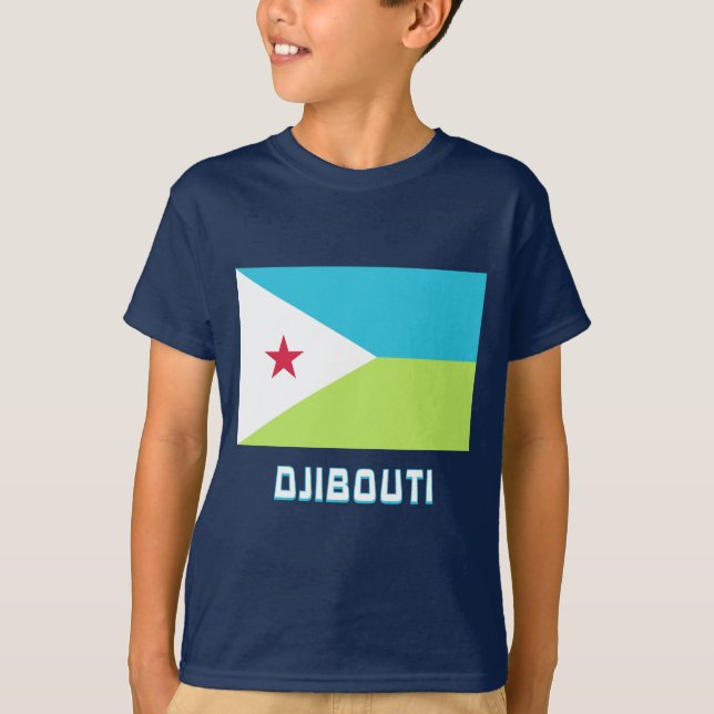 Camiseta Bandera de Djibouti con nombre (Anverso)