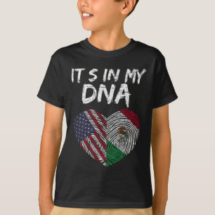 Camiseta Bandera de Dna Usa Americana Bandera Mexicana Méxi