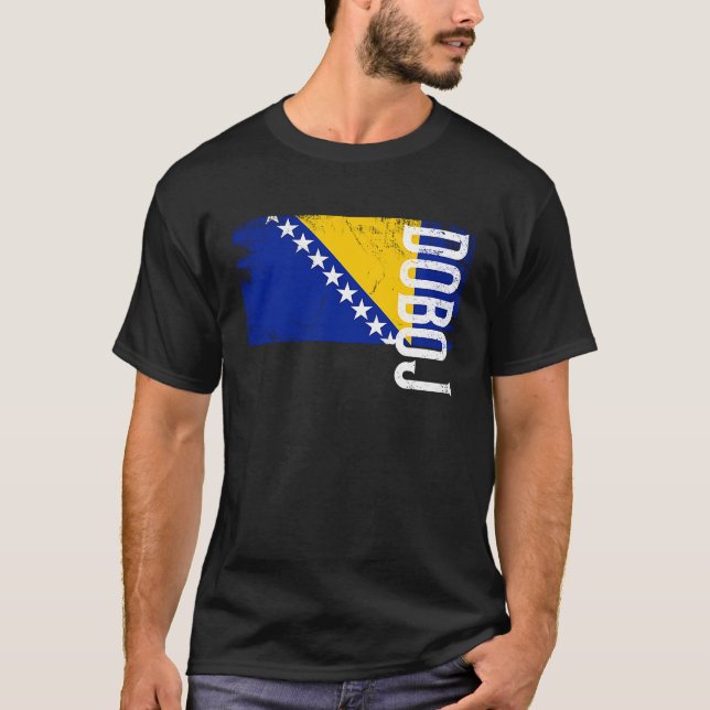 Camiseta Bandera De Doboj En Bosnia Para Hombres Mujeres Ni (Anverso)