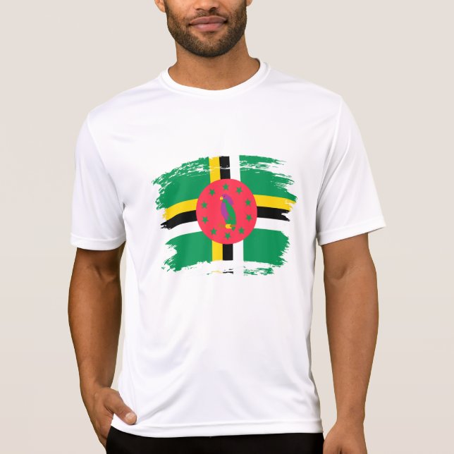 Camiseta Bandera de Dominica (Anverso)