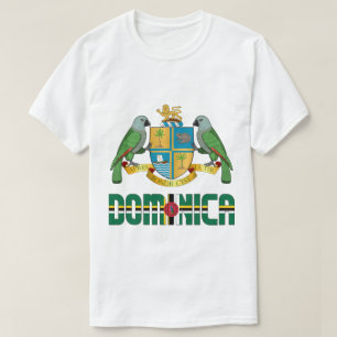 Camiseta Bandera de Dominica y Patriótico Del Escudo De Arm