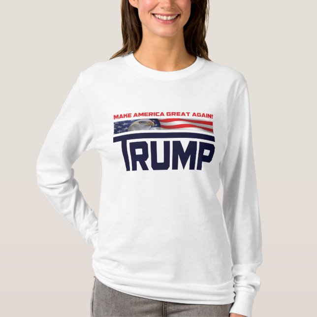 Camiseta Bandera de Donald Trump los E.E.U.U. (Anverso)