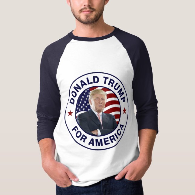 Camiseta Bandera de Donald Trump los E.E.U.U. (Anverso)