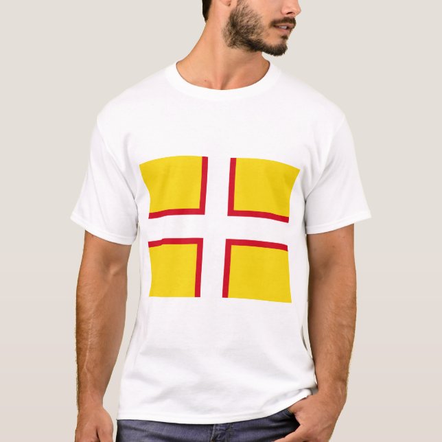 Camiseta Bandera de Dorset (condado del Reino Unido) (Anverso)