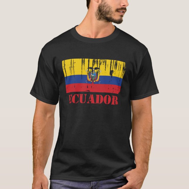 Camiseta Bandera de Ecuador (Anverso)