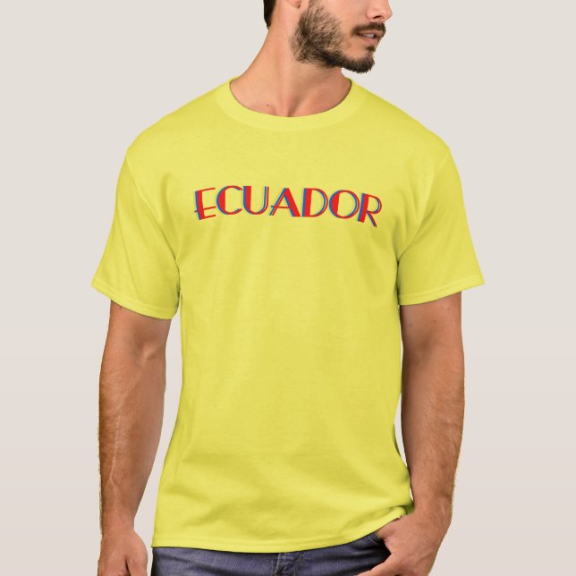 Camiseta Bandera de Ecuador para los amantes de la Copa del (Anverso)