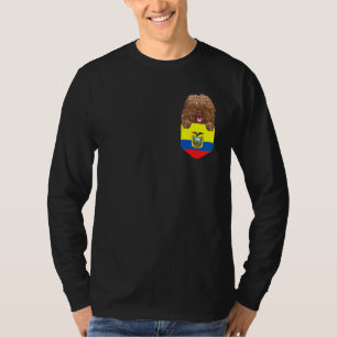 Camiseta Bandera De Ecuador Perro De Agua Español En Bolsil