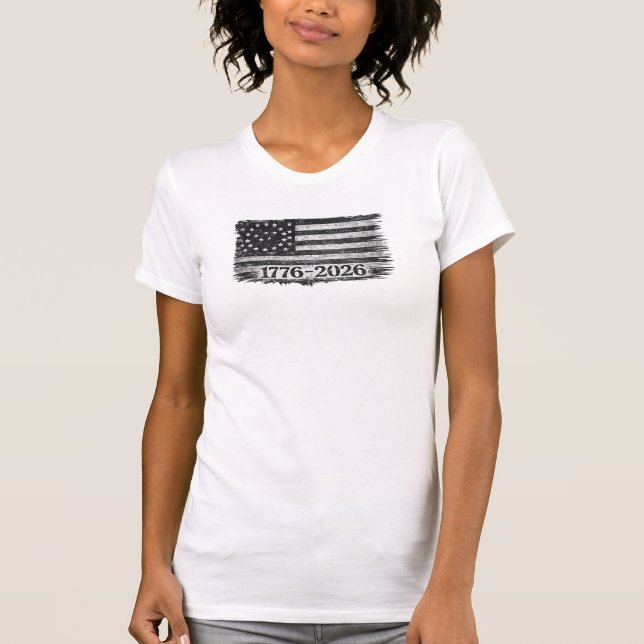 CAMISETA BANDERA DE EE. UU. 1776-2026  (Anverso)