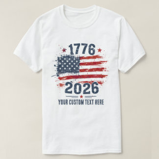 Camiseta Bandera de EE. UU. 1776 2026 Aniversario