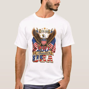Camiseta Bandera de EE. UU. 250 Aniversario 250 Años Americ