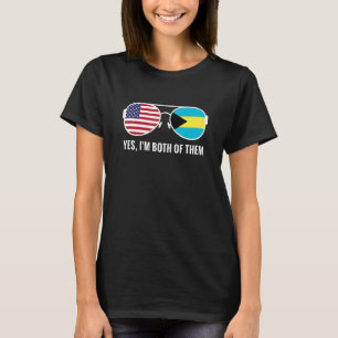 Camiseta Bandera de Ee.Uu. Bahamas gafas de sol bahameños n
