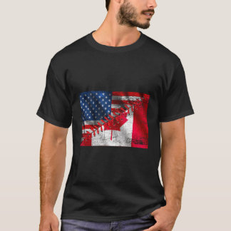 Camiseta Bandera De Ee.Uu. Bandera Canadiense Maple Leaf Am