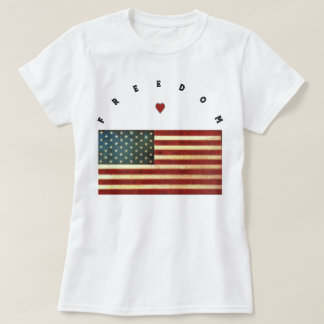 Camiseta Bandera de EE. UU. Clásica Pegatina Redonda Libert