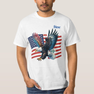 Camiseta Bandera de EE. UU. con águila americana para hombr