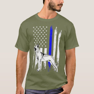 Camiseta Bandera de EE. UU. de la unidad belga Malinois K9