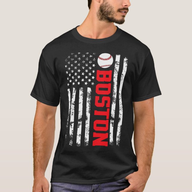 Camiseta Bandera de EE. UU. de venta en Boston  (Anverso)