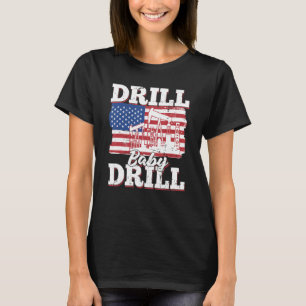 Camiseta Bandera De Ee. UU. De Yacimiento Petrolífero Perfo