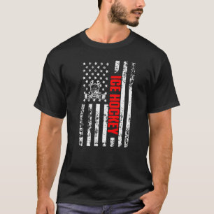 Camiseta Bandera de EE. UU. Deportes Patriótico Hockey sobr