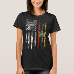 Camiseta Bandera de EE. UU. Ecuador Personas ecuatoriano am