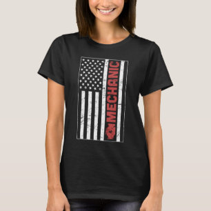Camiseta Bandera de EE. UU. - Empleado de taller de reparac