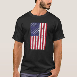 Camiseta Bandera De Ee.Uu. En Angustia El 4 De Julio Hombre