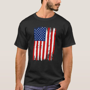 Camiseta Bandera De Ee.Uu. En Angustia El 4 De Julio Hombre