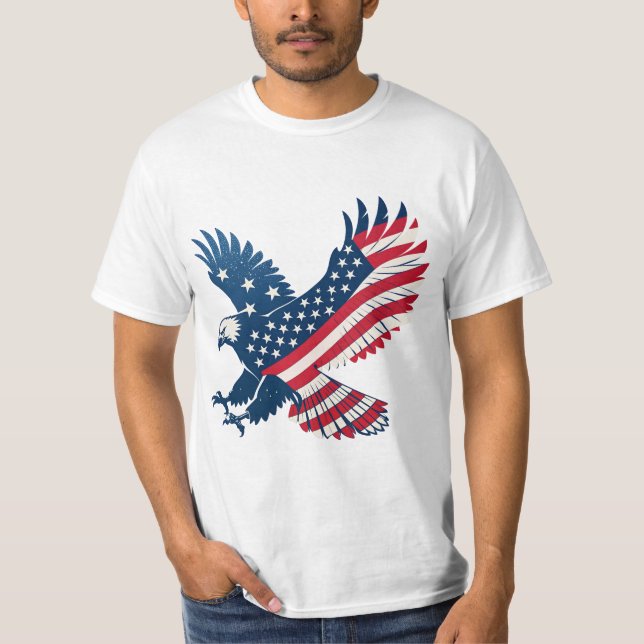 Camiseta Bandera de EE. UU. en forma de águila (Anverso)