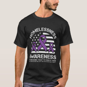 Camiseta Bandera De Ee.Uu. En Mes De Concienciación Sobre L