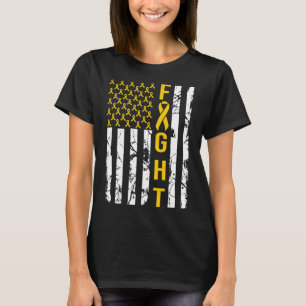 Camiseta Bandera De Ee.Uu. En Septiembre Usamos Cáncer De N