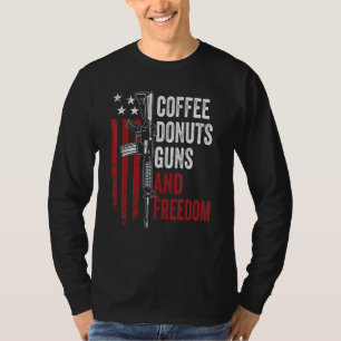 Camiseta Bandera De Ee.Uu. En Un Café No Pone Pistola La Li