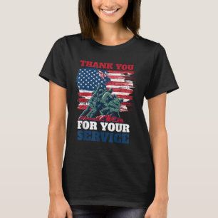 Camiseta Bandera De Ee.Uu. Gracias Por Su Servicio - Vetera