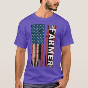 Camiseta Bandera de EE. UU. Granjero Granjeros Americanos P