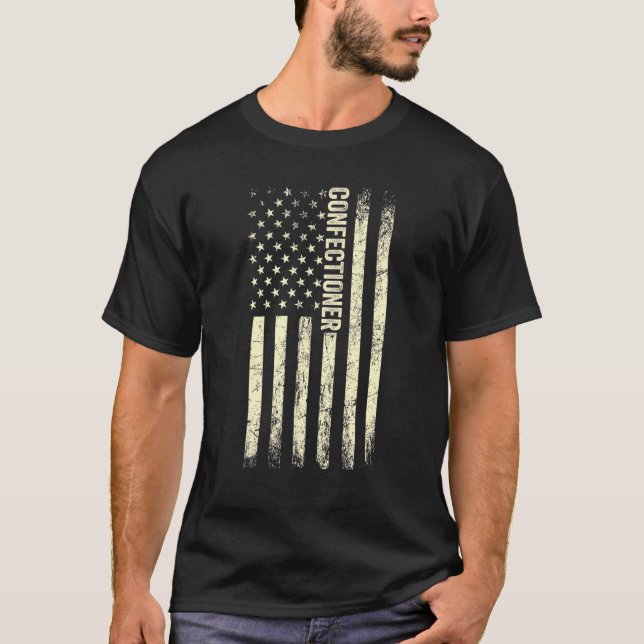 Camiseta Bandera De Ee.Uu. Haciendo Orgulloso Confección Am (Anverso)