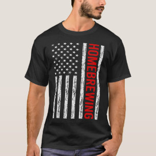 Camiseta Bandera de EE.UU. Homebrewing Homebrewer