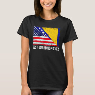 Camiseta Bandera De Ee.Uu. Mejor Abuela Bandera De Bosnia Y