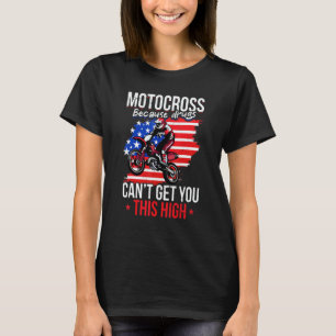 Camiseta Bandera De Ee. UU. Mx Motocross Porque Las Drogas 