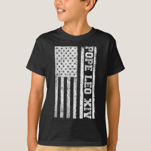 Camiseta Bandera De Ee.Uu. Nuevo Papa Cristiano 2025 Leo