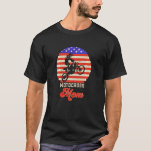 Camiseta Bandera De Ee. Uu. Orgullosa Motocross Dirt Bike M