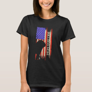 Camiseta Bandera De Ee.Uu. Orgullosa Perro Inglés Mamá Bull