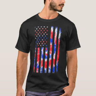 Camiseta Bandera De Ee.Uu. Rojo Azul Blanco Tye 4Uly Patrió