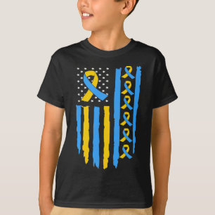 Camiseta Bandera de EE. UU. Síndrome de Down Conciencia Pap