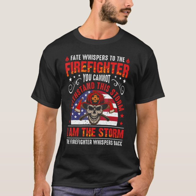 Camiseta Bandera De Ee.Uu. Soy El Casco Del Bombero De Torm (Anverso)