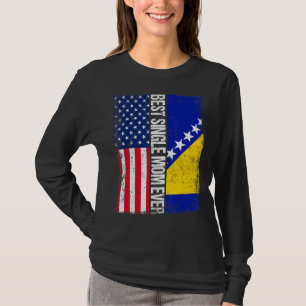 Camiseta Bandera De Ee.Uu. Y Bandera De Bosnia Y Herzegovin